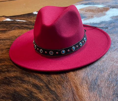 Rodeo Weekend Burgundy felt hat