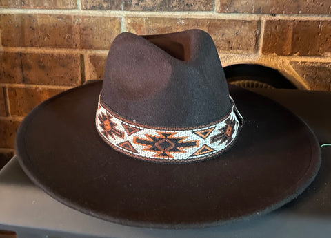 Copper Mesa Black Felt Hat
