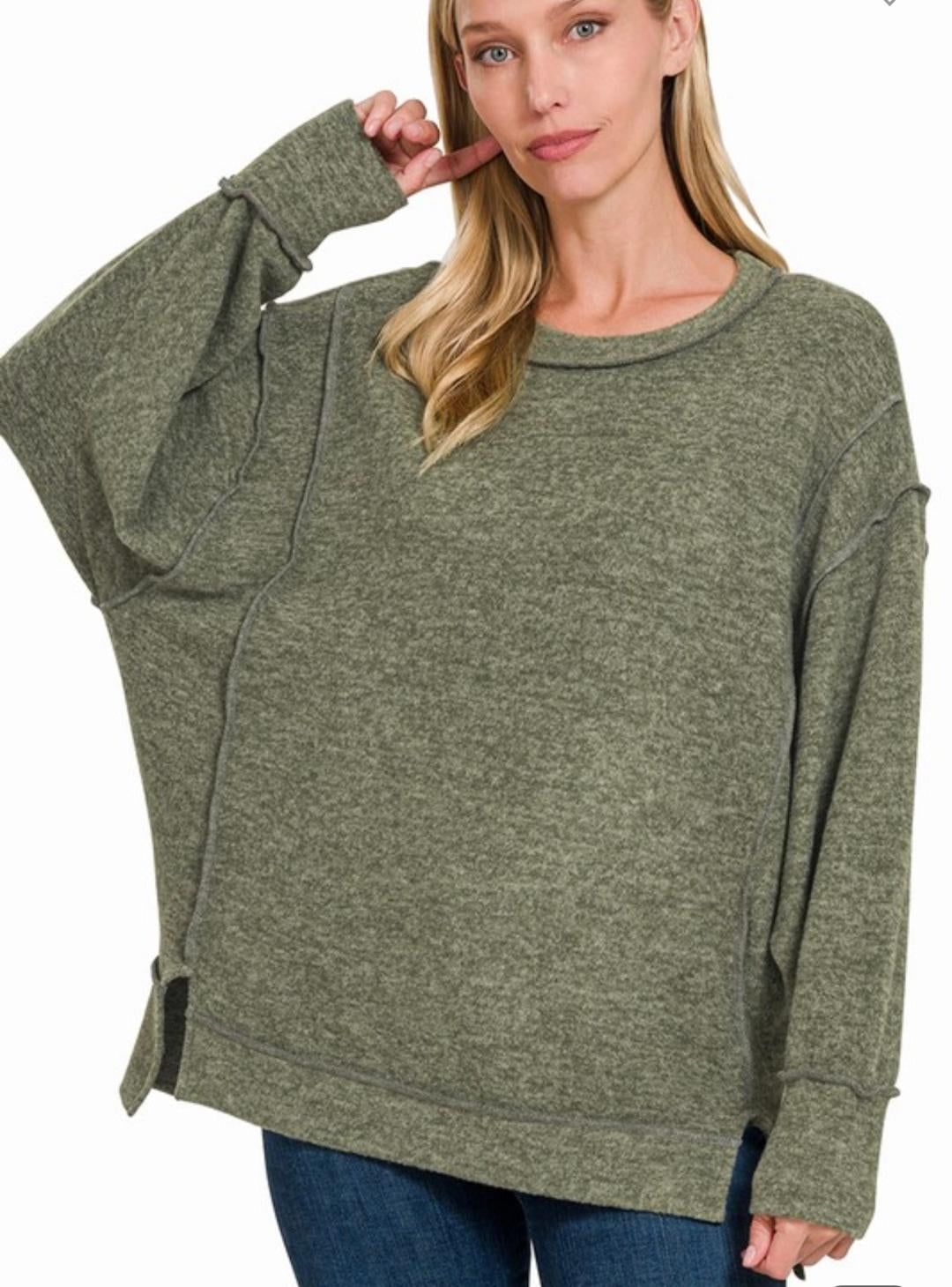 Olive oversized sweater