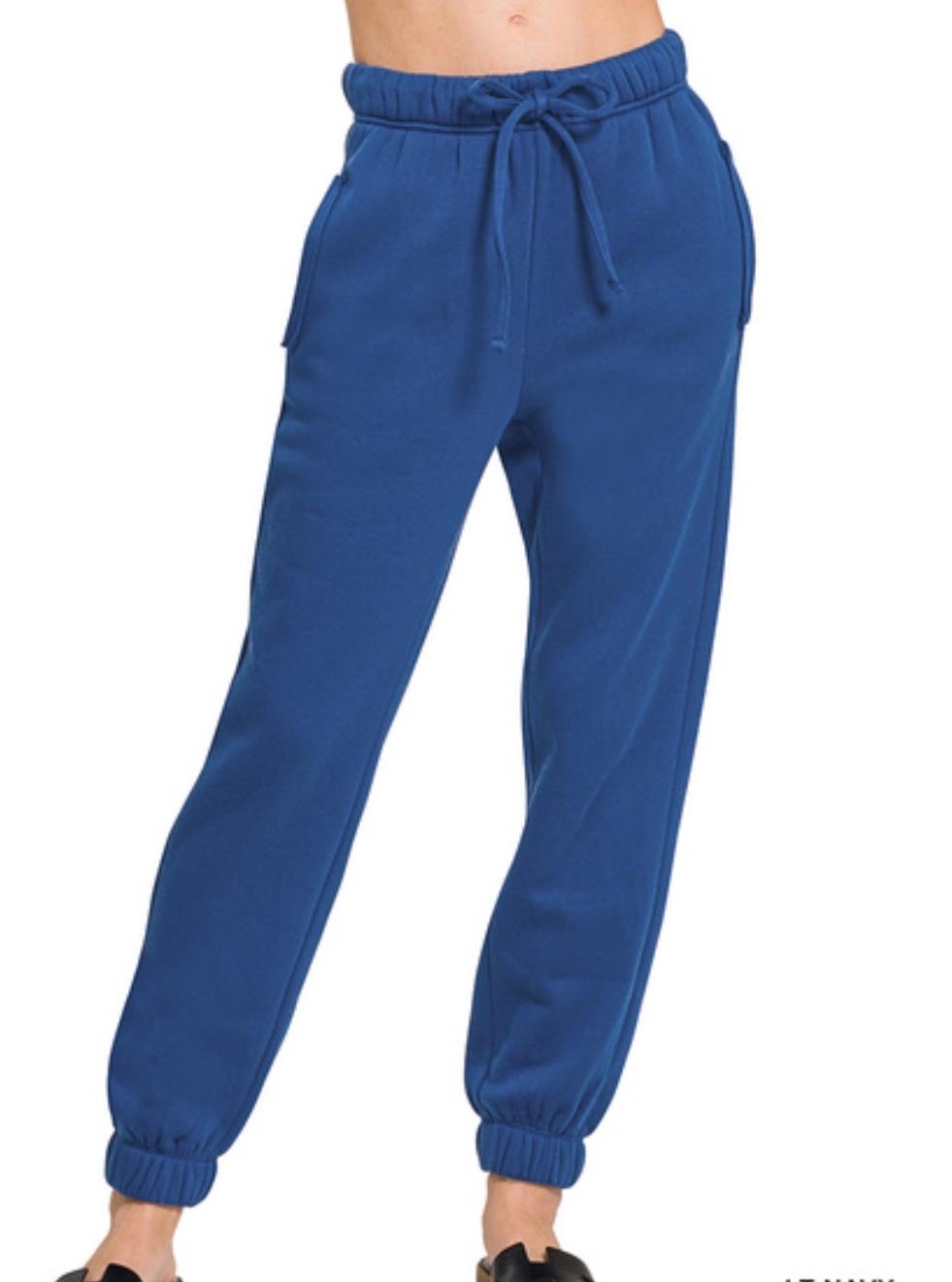 Fleece jogger with pockets