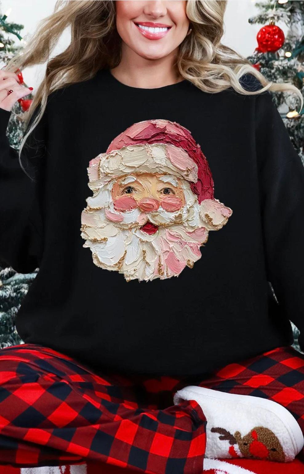Painted Santa Sweatshirt