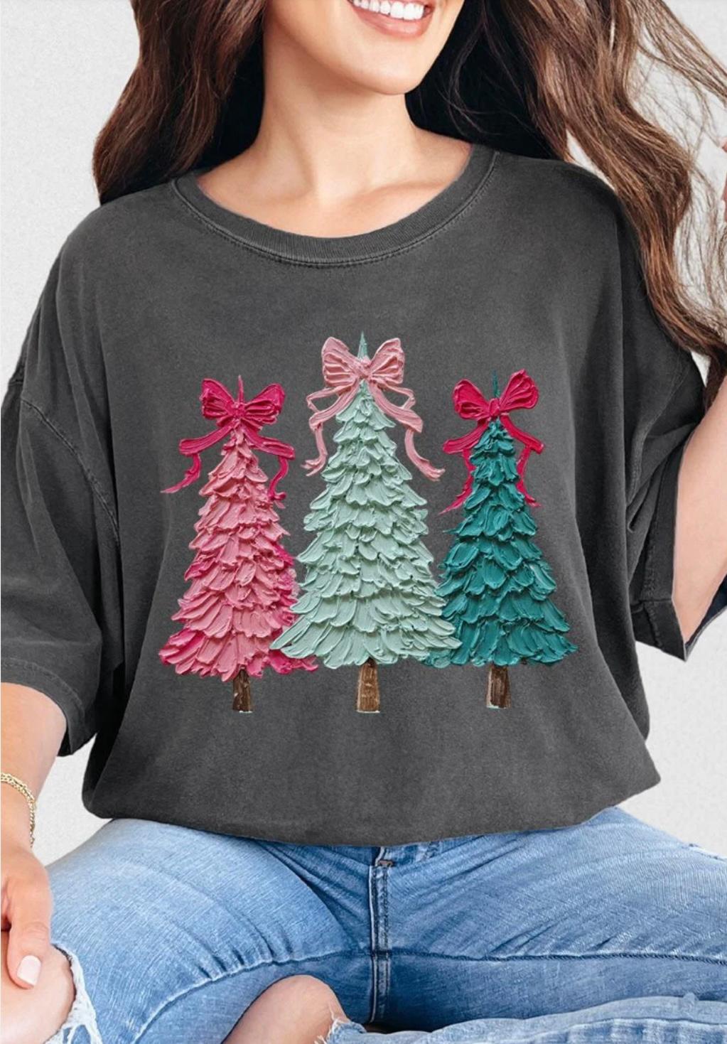 Painted Trees in Gray