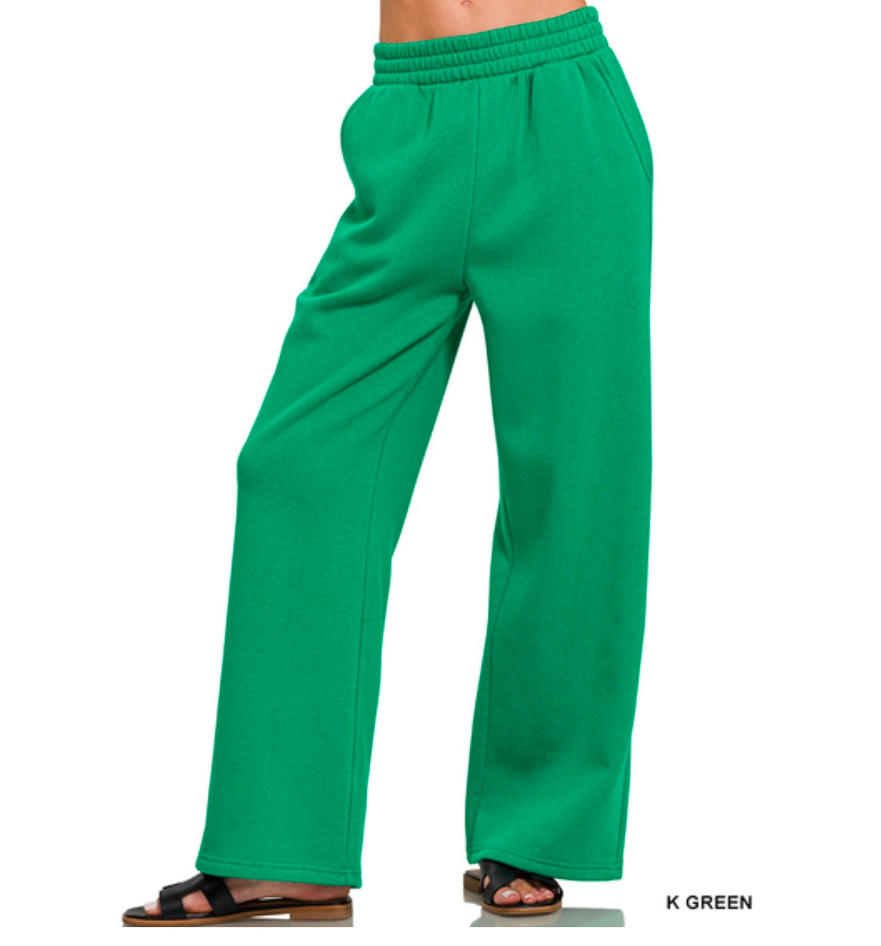 Bright Green fleece pants