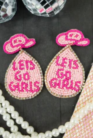 Let's Go Girls Seed Bead Earrings
