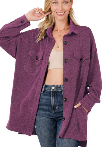 Oversized Plum Shacket