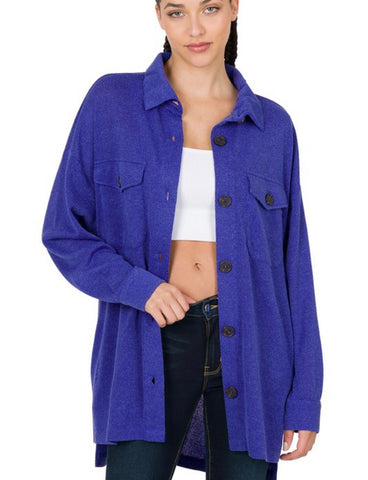 Oversized Royal Blue Shacket