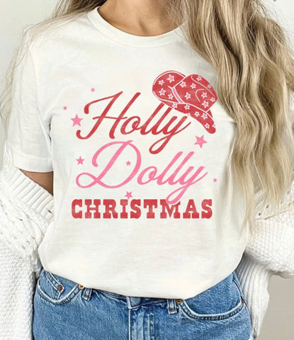 Holly Dolly Christmas T-shirt