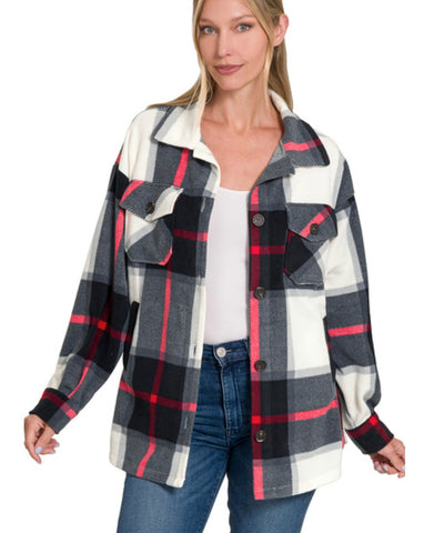 Black plaid Shacket