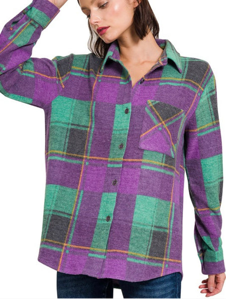 Jacquard Plaid Shacket