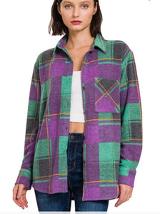 Jacquard Plaid Shacket