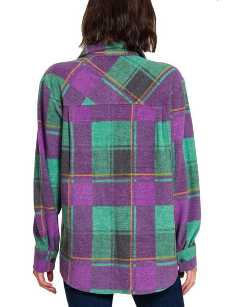 Jacquard Plaid Shacket