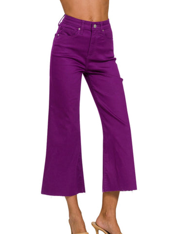 Plum Cropped Pant