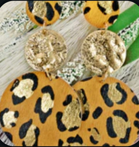 Bold Choices Mustard Leopard Earrings
