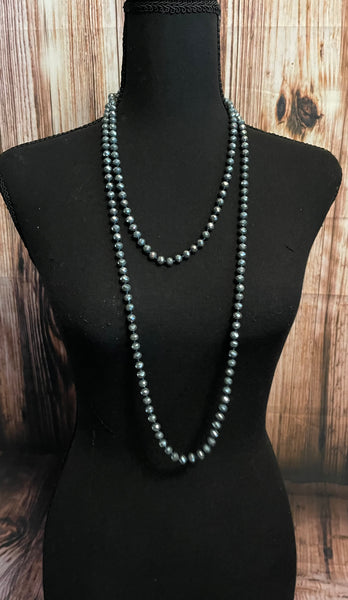 Beaded Necklace Pewter/Silver