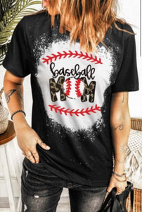 Baseball Mom bleached crewneck